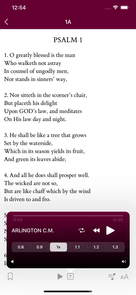 The Book of Psalms for Singing App screenshot